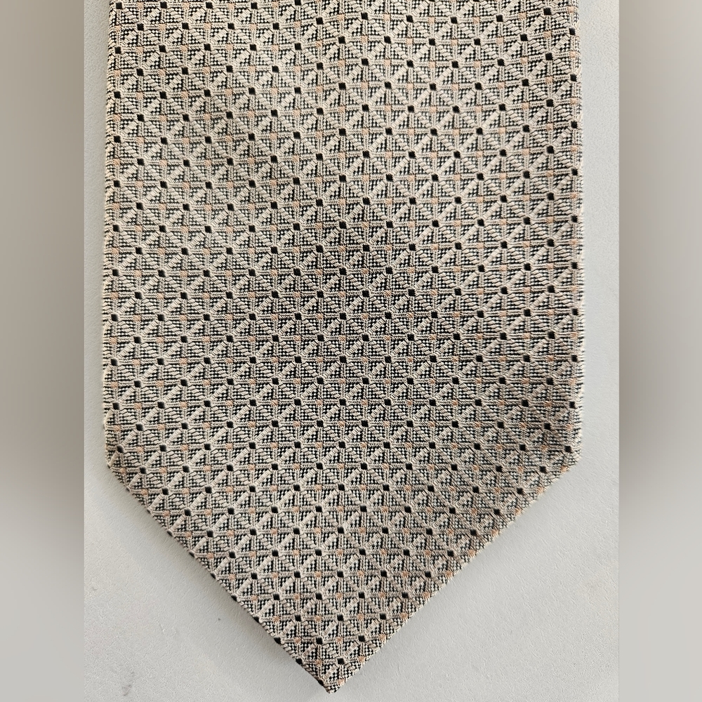 BRUNO PIATELLI Woven Geometric Pattern Silk Tie - Picture 5 of 10